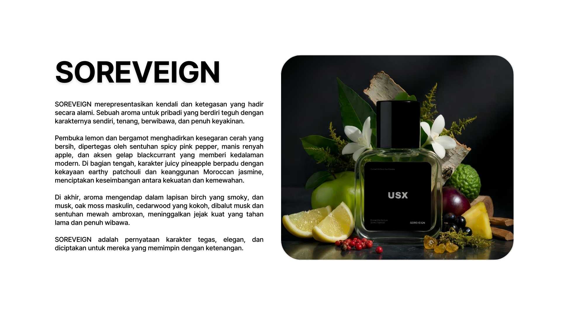 USX FRAGRANCE Soreveign